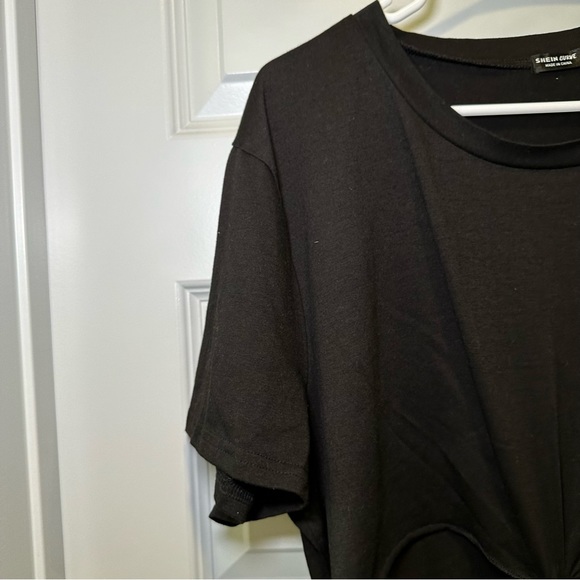 SheIn Curve Black Short Sleeve Cutout Dress size 3XL - Picture 4 of 9